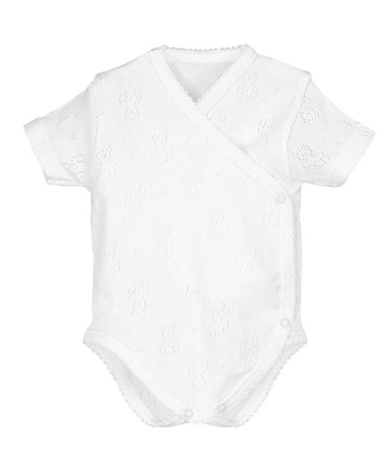 V Body cruzado manga corta Calado Ositos