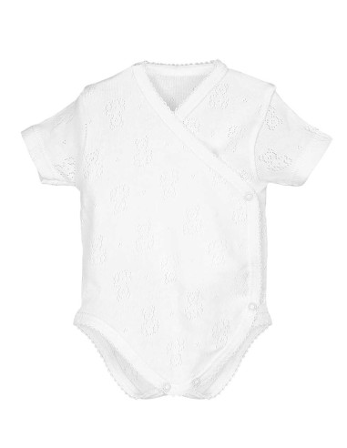 V Body cruzado manga corta Calado Ositos