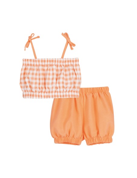 V Conjunto Pantalón CUADROS Bebé Niña