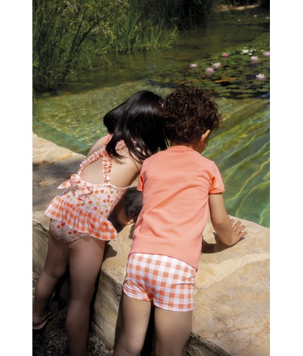 V Short Baño CUADROS Bebe Niño